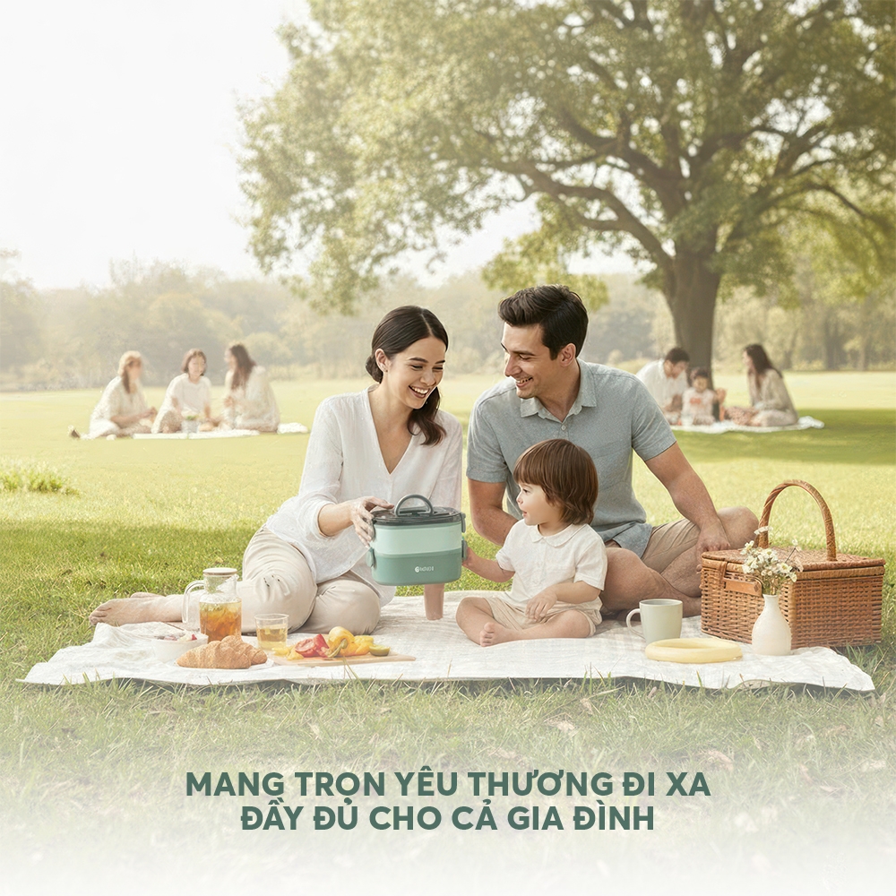 Hộp cơm 2 tầng inox 304 Elmich EL1398 dung tích 1.3L