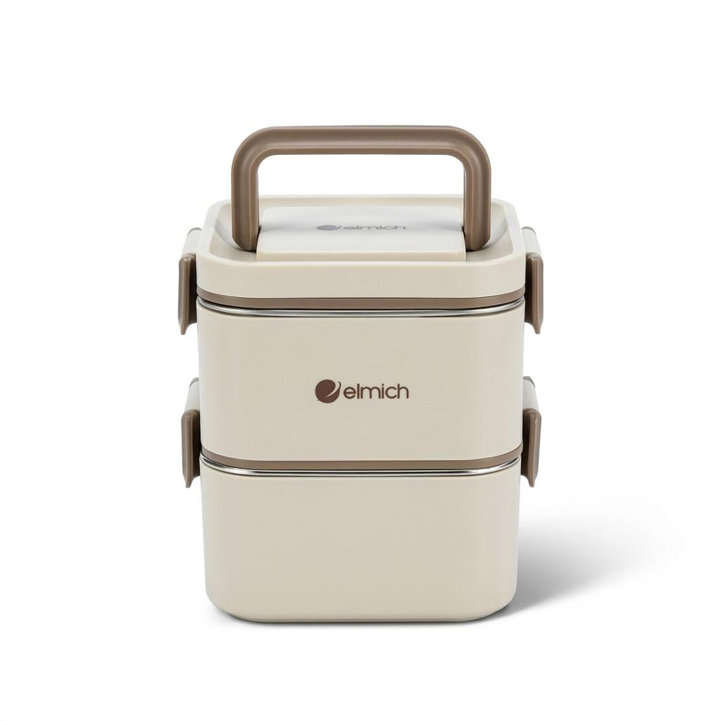 Hộp cơm 2 tầng inox 304 Elmich EL8381 dung tích 1.3L