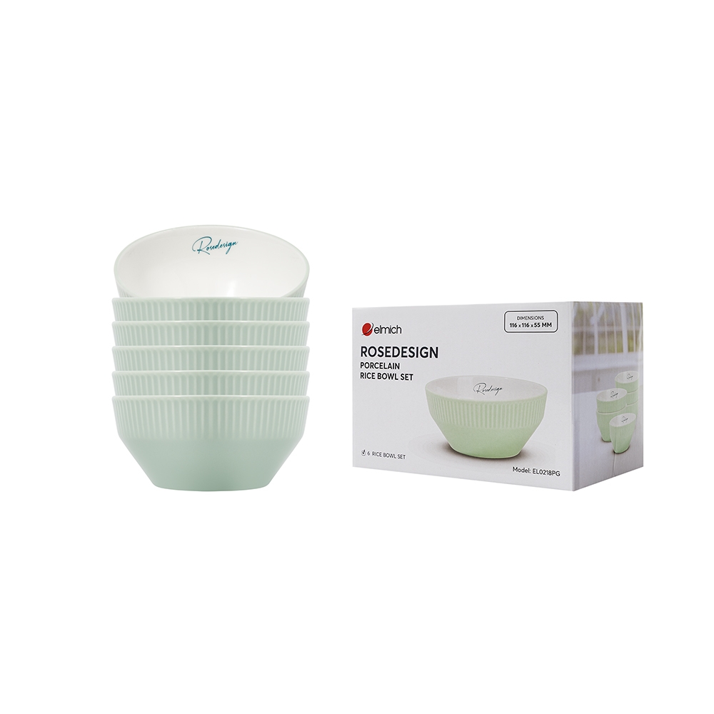Bộ 6 bát ăn cơm Elmich RoseDesign EL0218PG