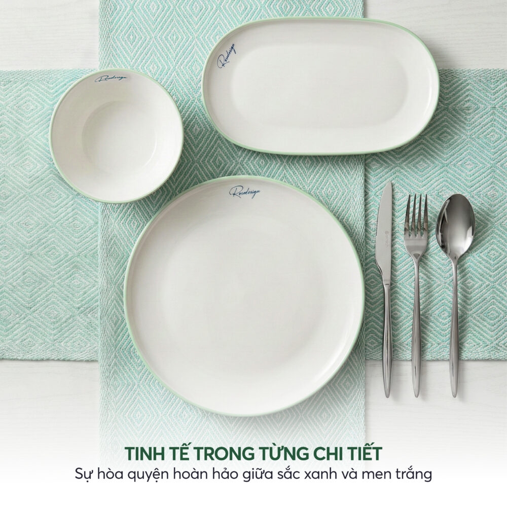 Bộ 3 đĩa bầu dục nhỡ Elmich RoseDesign EL0219PG