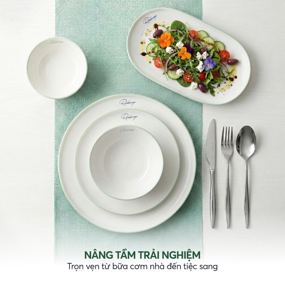 Bộ 3 đĩa bầu dục nhỡ Elmich RoseDesign EL0219PG