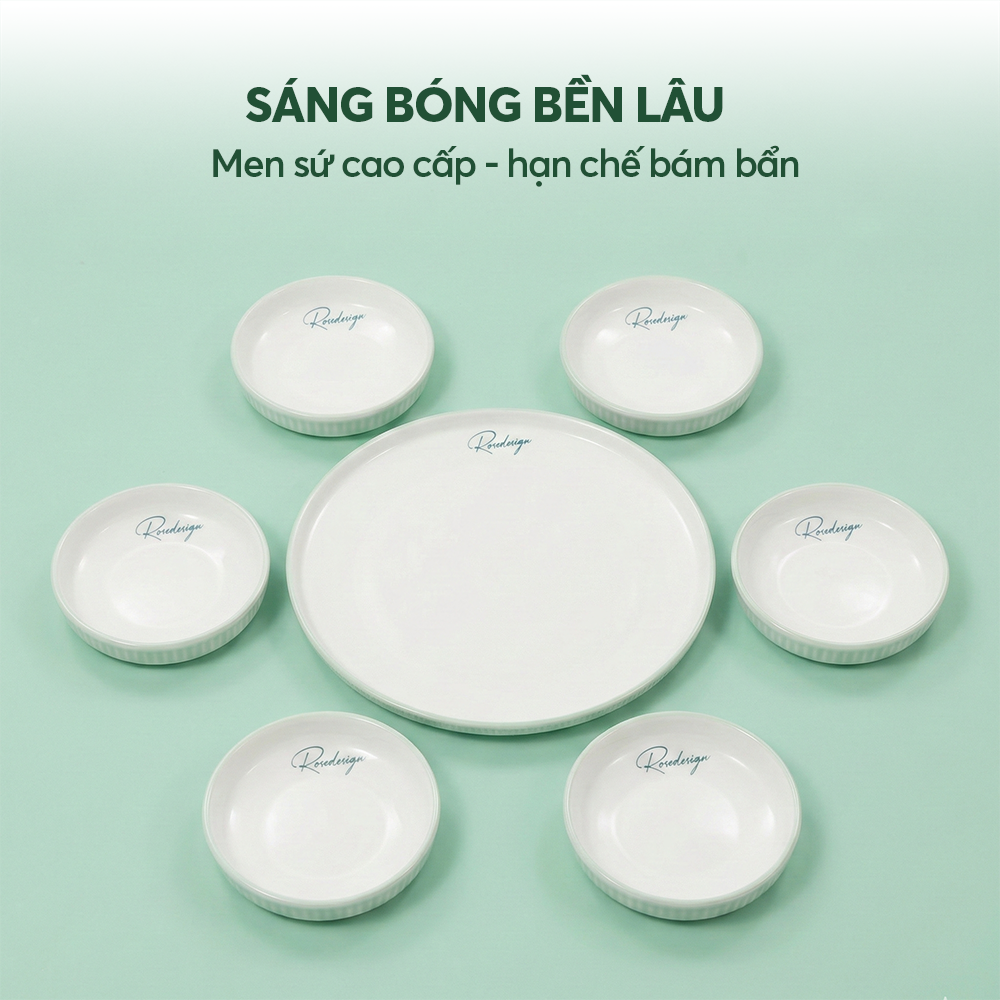Bộ 6 đĩa chấm tròn Elmich RoseDesign EL0261PG