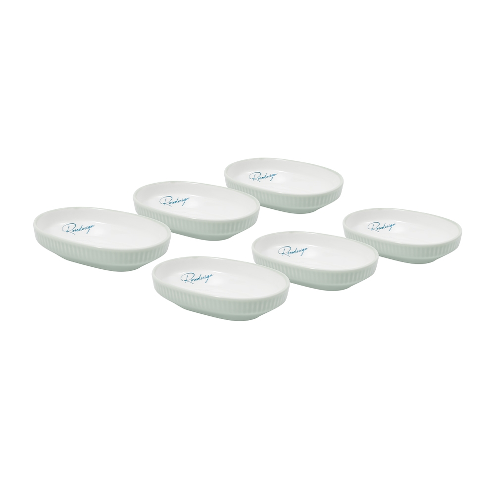 Bộ 6 đĩa chấm bầu dục Elmich RoseDesign EL-0262PG