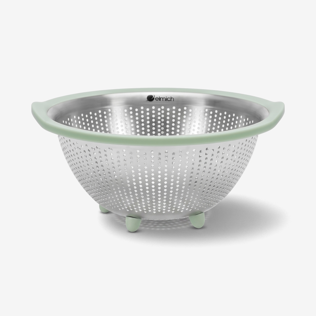 Rổ inox cao cấp có chân đỡ ráo nước Elmich 23cm & 29cm