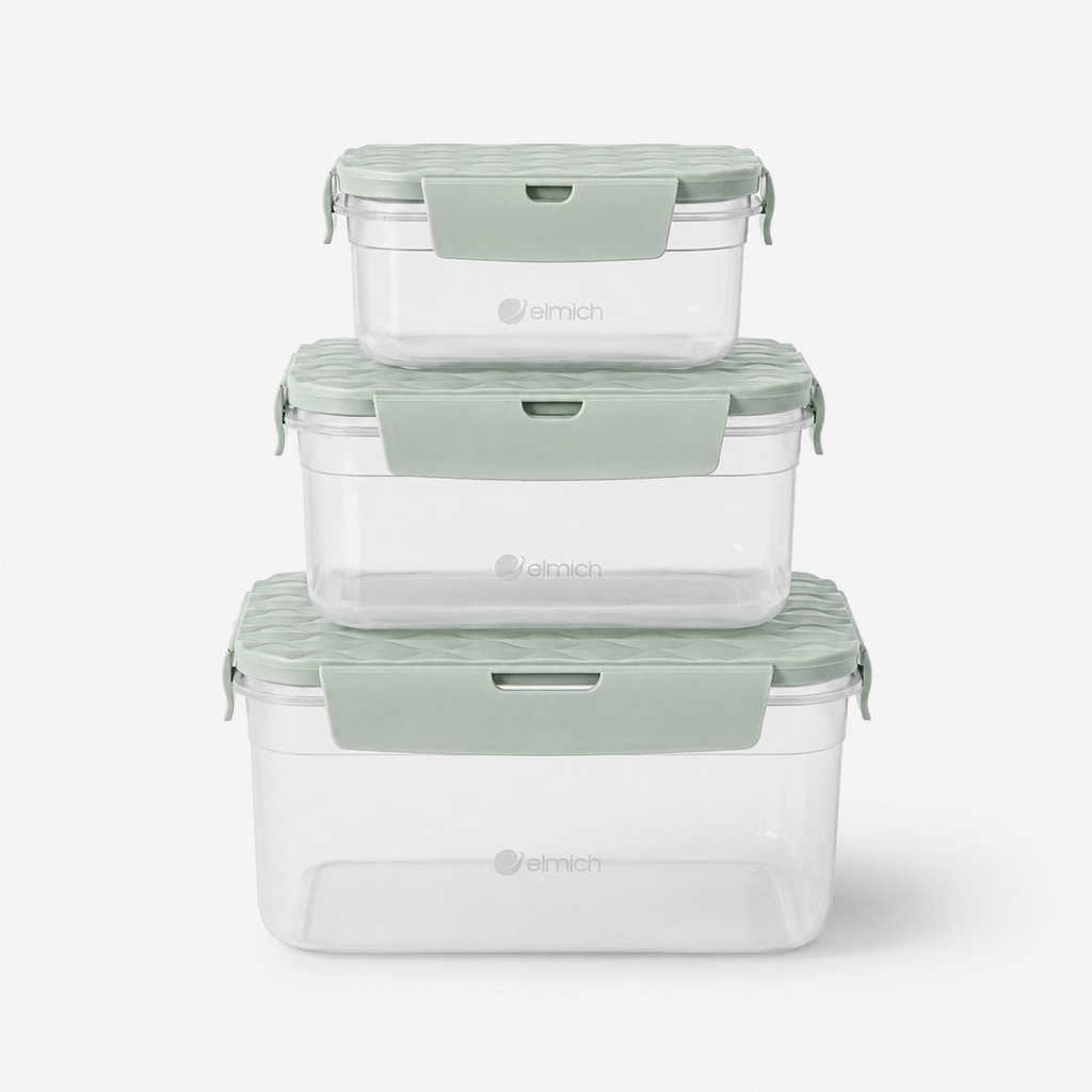 Bộ 3 hộp nhựa Elmich EL4008 dung tích 600ml-1200ml- 2200ml