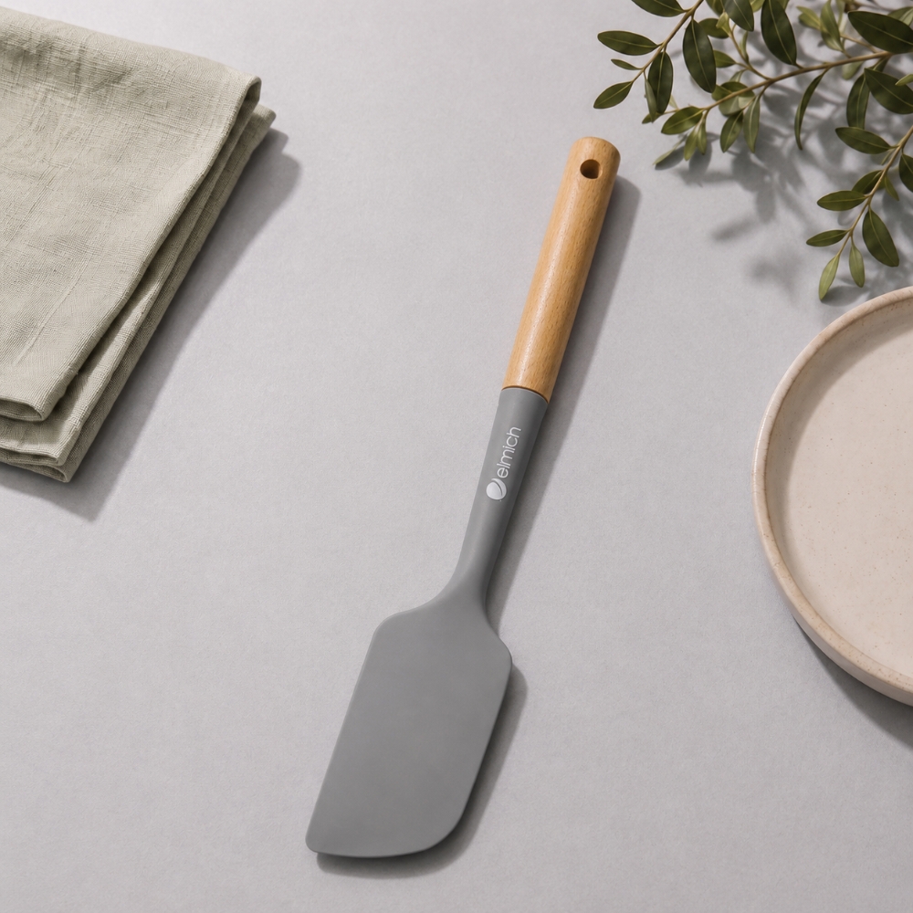 Xẻng lật silicone cán gỗ Elmich Daily
