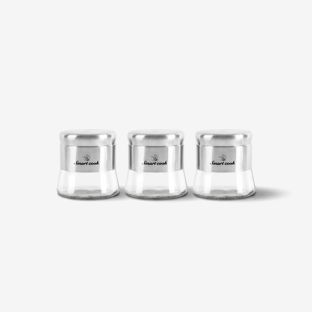 Bộ hộp đựng gia vị thủy tinh 3 món Smartcook SM-8402