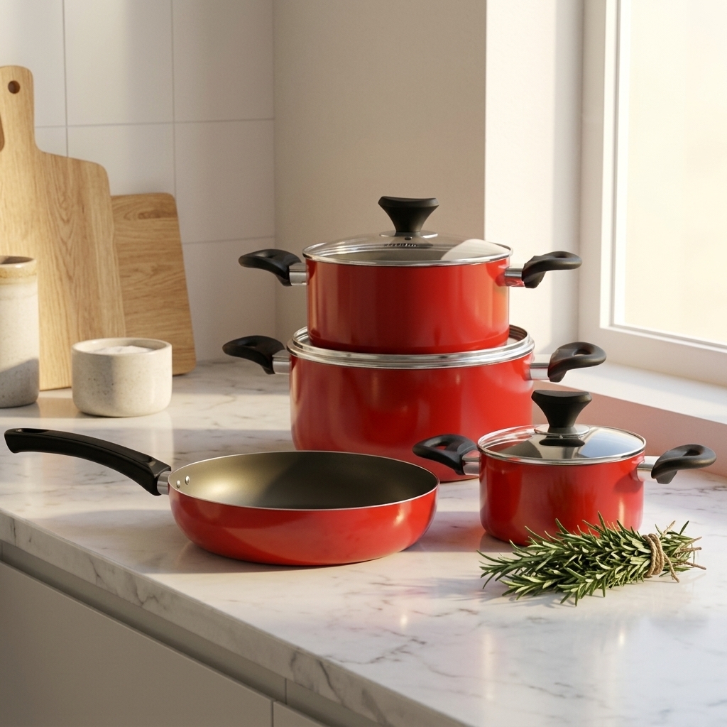 Bộ nồi chống dính ceramic đáy từ Elmich EL1162E size 16,20,24 chảo 26cm