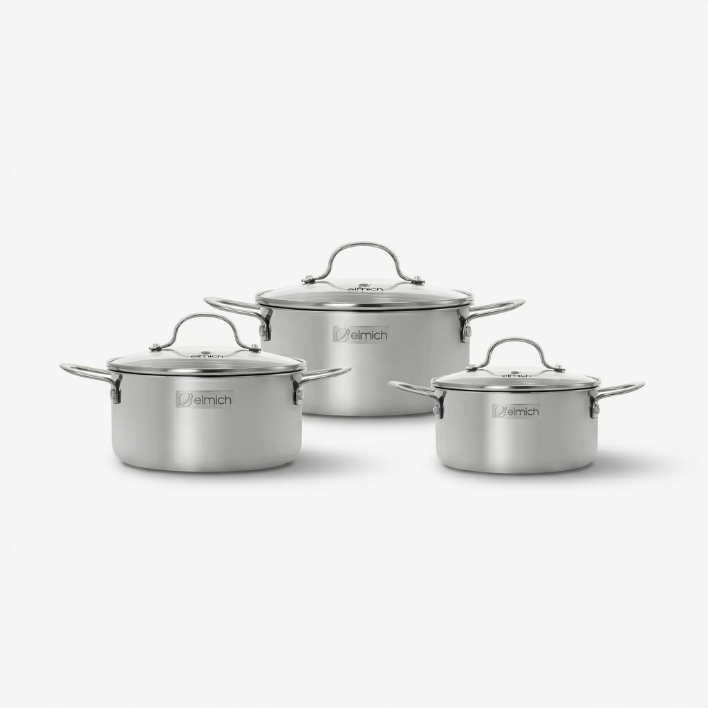 Bộ nồi inox nguyên khối Elmich Trimax classic EL-2136OL01 size 18,20,22cm