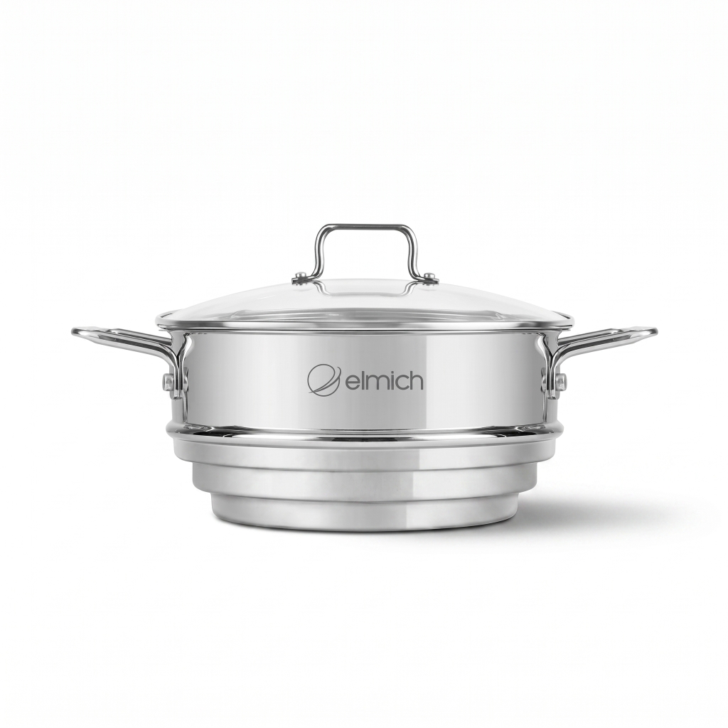 Xửng hấp đa năng inox 304 EL-2420OL 16, 18, 20cm