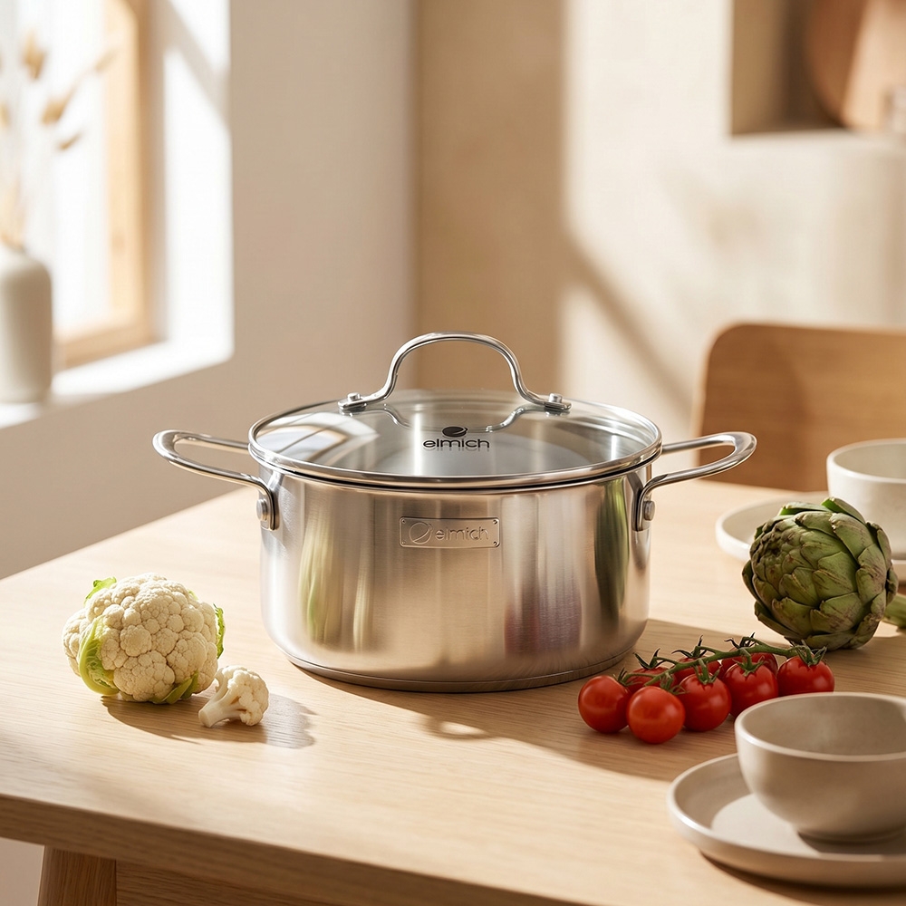 Nồi inox nguyên khối liền đáy Elmich EL-2531IN16 size 16cm
