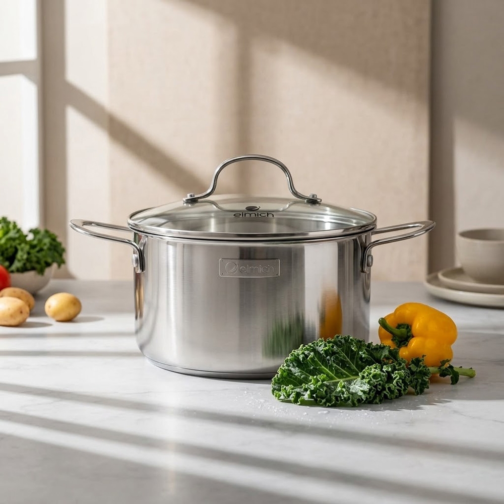 Nồi inox nguyên khối liền đáy Elmich EL-2531IN18 size 18cm