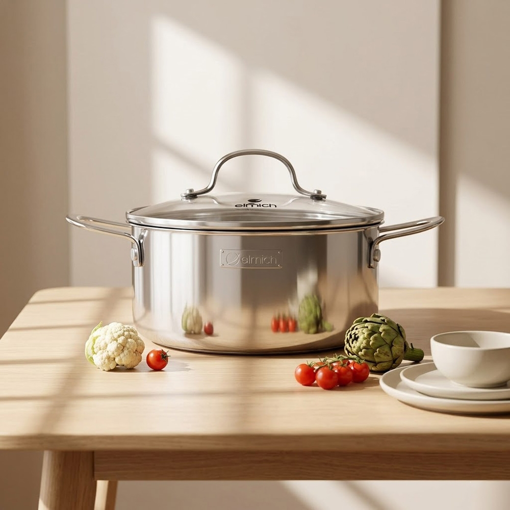 Nồi inox nguyên khối liền đáy Elmich EL-2531IN22 size 22cm