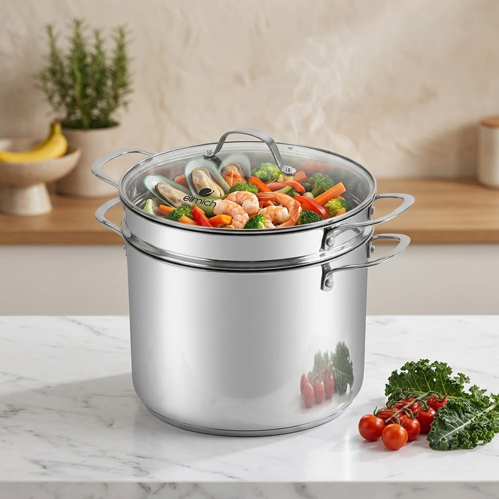Nồi hấp inox 304 đáy 5 lớp Elmich Daily EL2533IN28-28cm