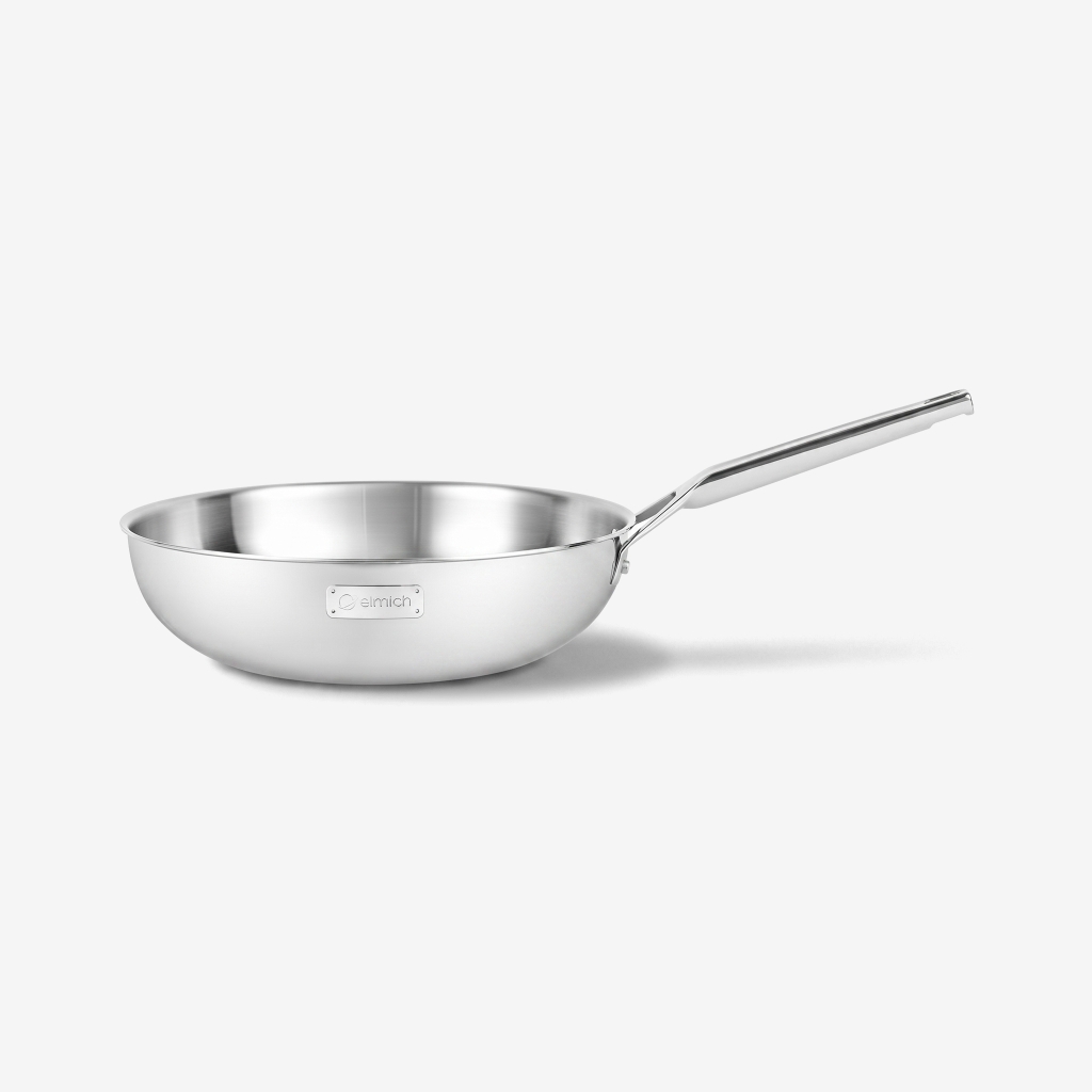 Chảo xào inox cao cấp 3 lớp đáy liền Elmich Trimax EL-2828 size 28cm