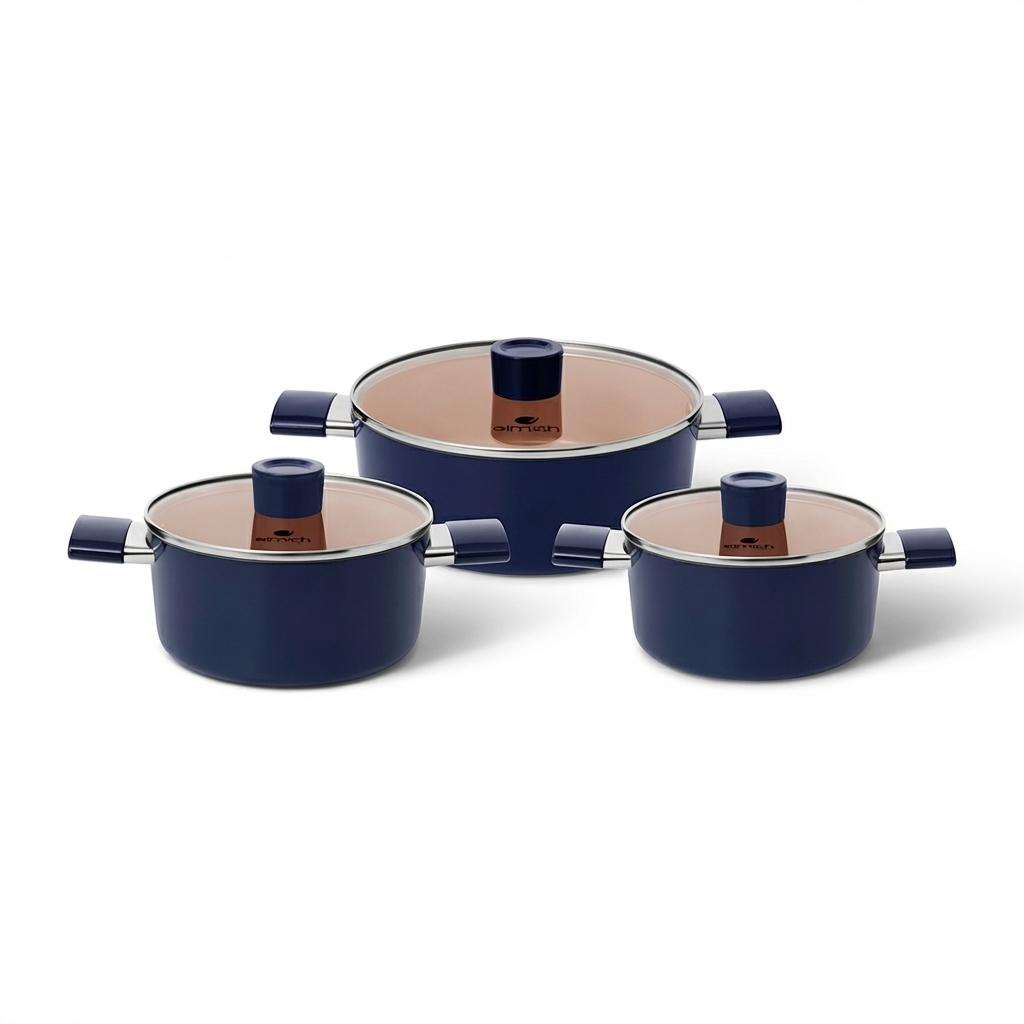 Bộ nồi chống dính Ceramic Elmich EL5240 Size 18,20,24cm