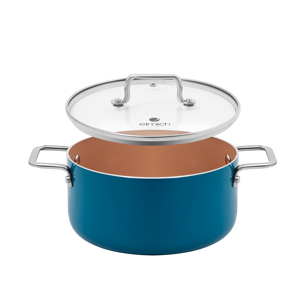 Bộ nồi chống dính ceramic Elmich Daily EL5245CB01-16, 20, 24cm
