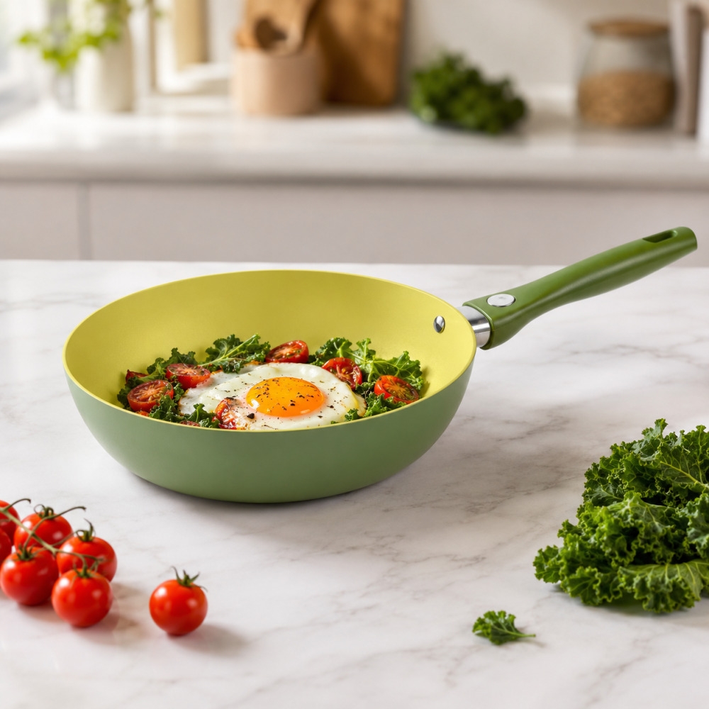 Chảo chống dính Ceramic Elmich Olive Classic EL5976OV Size 20,24,26cm