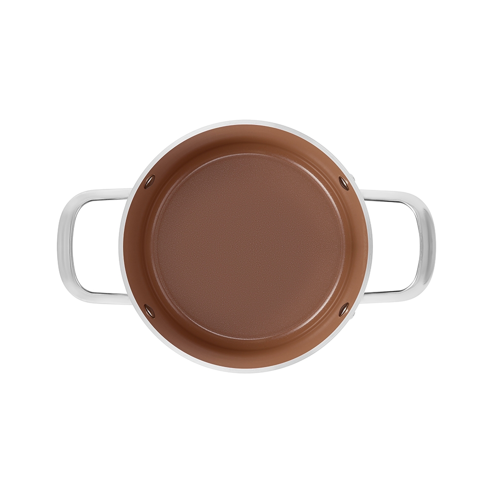 Bộ nồi ceramic Elmich Plus Mocha 16, 20, 24, chảo 24cm