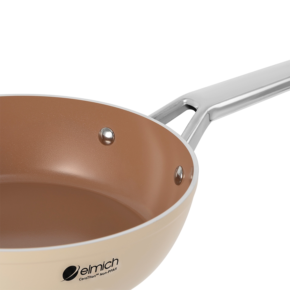 Chảo chống dính ceramic Elmich Plus Mocha EL6004MC