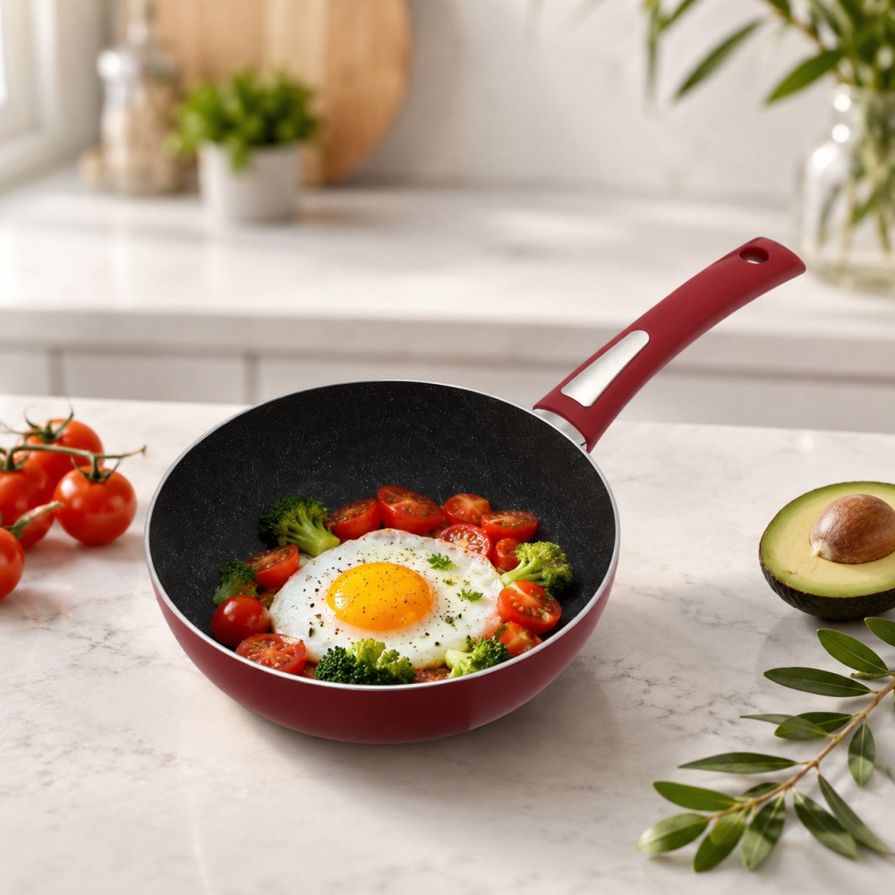 Chảo Elmich chống dính cao cấp đáy từ EL710X Size 20-24-26-28cm
