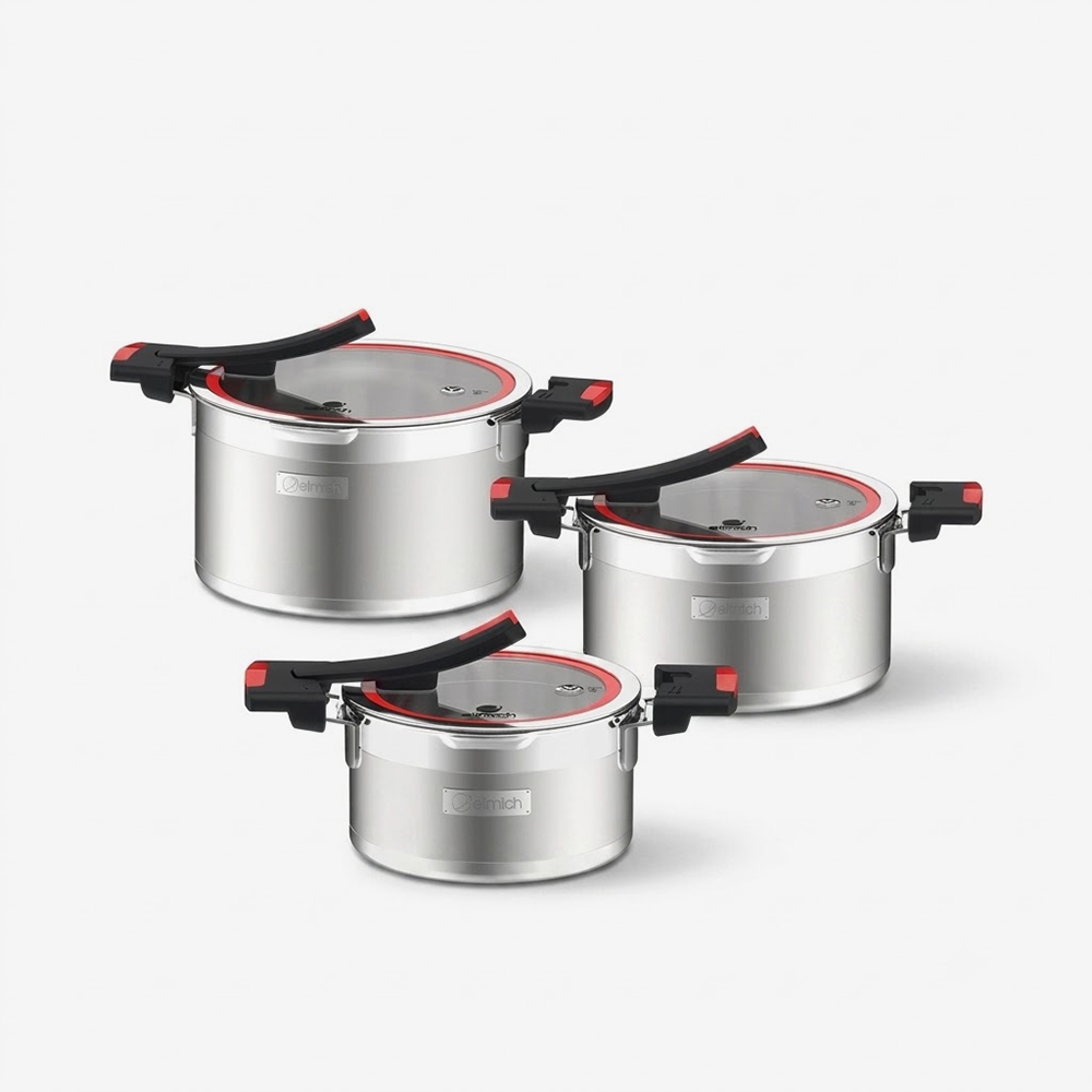 Bộ nồi Inox liền khối Elmich Milano EL-8090 size 16, 20, 22cm