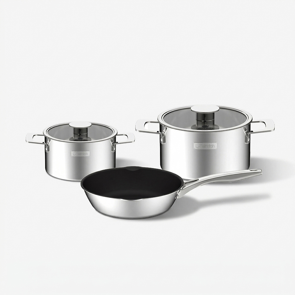 Bộ nồi Inox liền khối Elmich Hera EL-8135IN size 18, 22 chảo 26cm