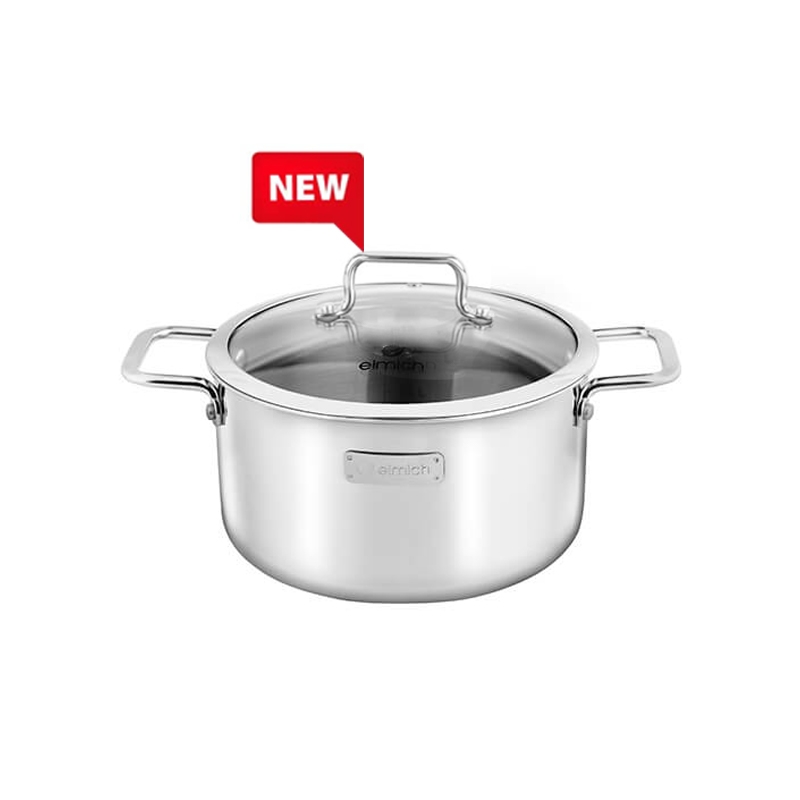 Bộ nồi Inox liền khối Elmich Trimax Classic EL2110OL Size 18, 20, 24, chảo 26cm