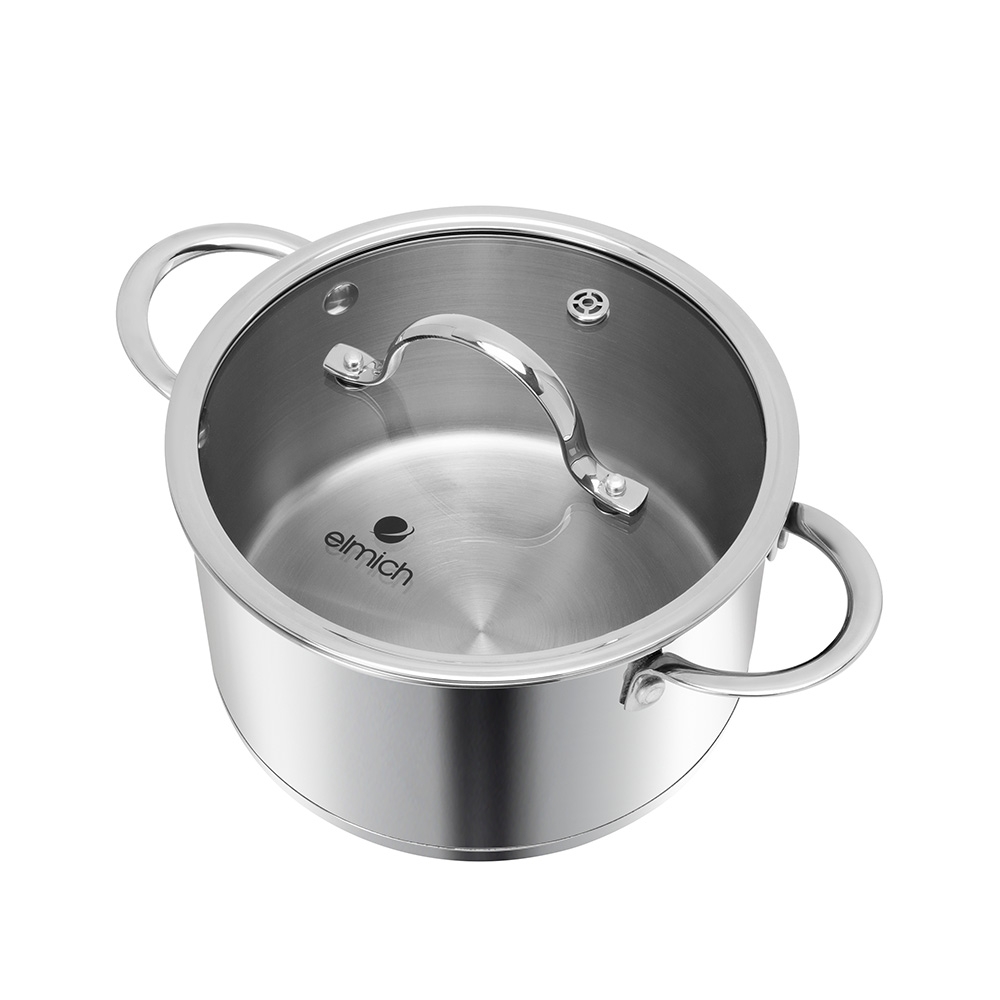 Bộ nồi Inox 304 Impact bonding EL-2480 Size 16, 20, 24cm