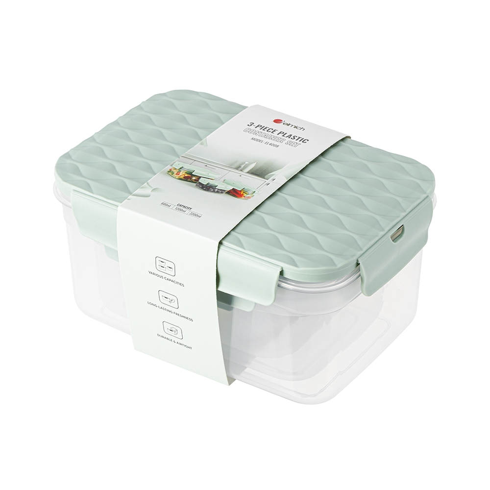 Bộ 3 hộp nhựa Elmich EL4008 dung tích 600ml-1200ml- 2200ml