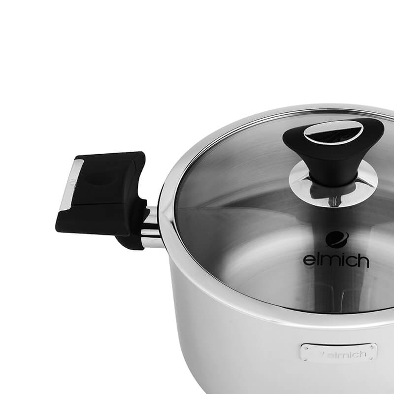 Bộ nồi chảo inox cao cấp 3 lớp đáy liền Elmich EDA-0866
