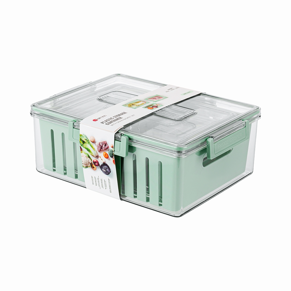Bộ 3 hộp bảo quản thực phẩm kèm khay tách nước Elmich EL3124 dung tích 800ml-2200ml- 4300ml