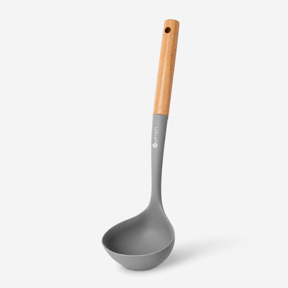Muôi canh silicone cán gỗ Elmich Daily