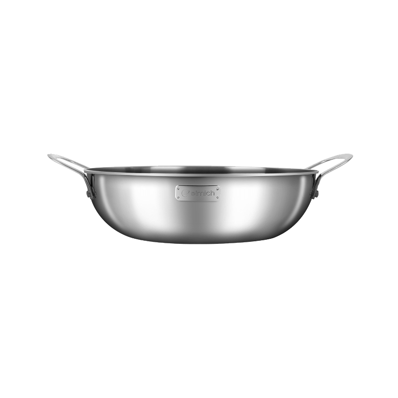 Chảo xào inox cao cấp 3 lớp đáy liền Elmich Plus Trimax EL-3797-28cm