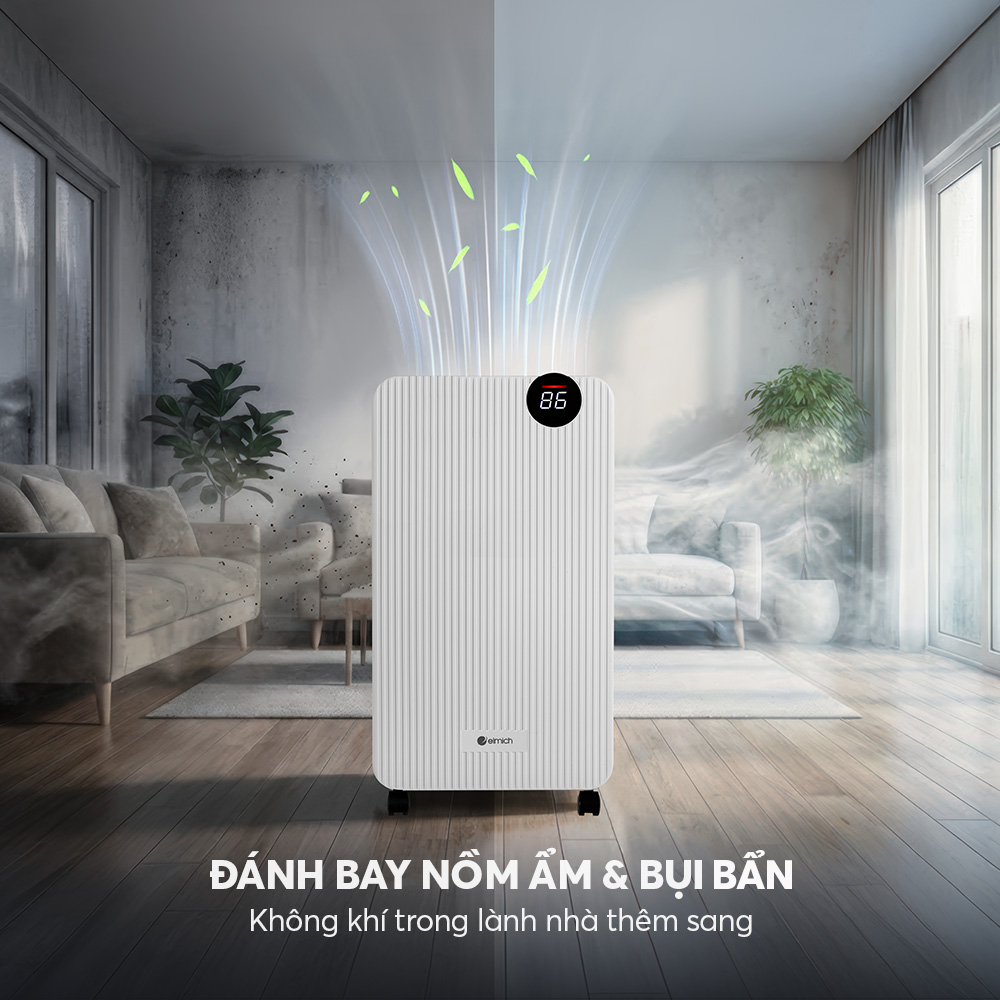 Máy hút ẩm kèm lọc không khí Elmich DE-1308