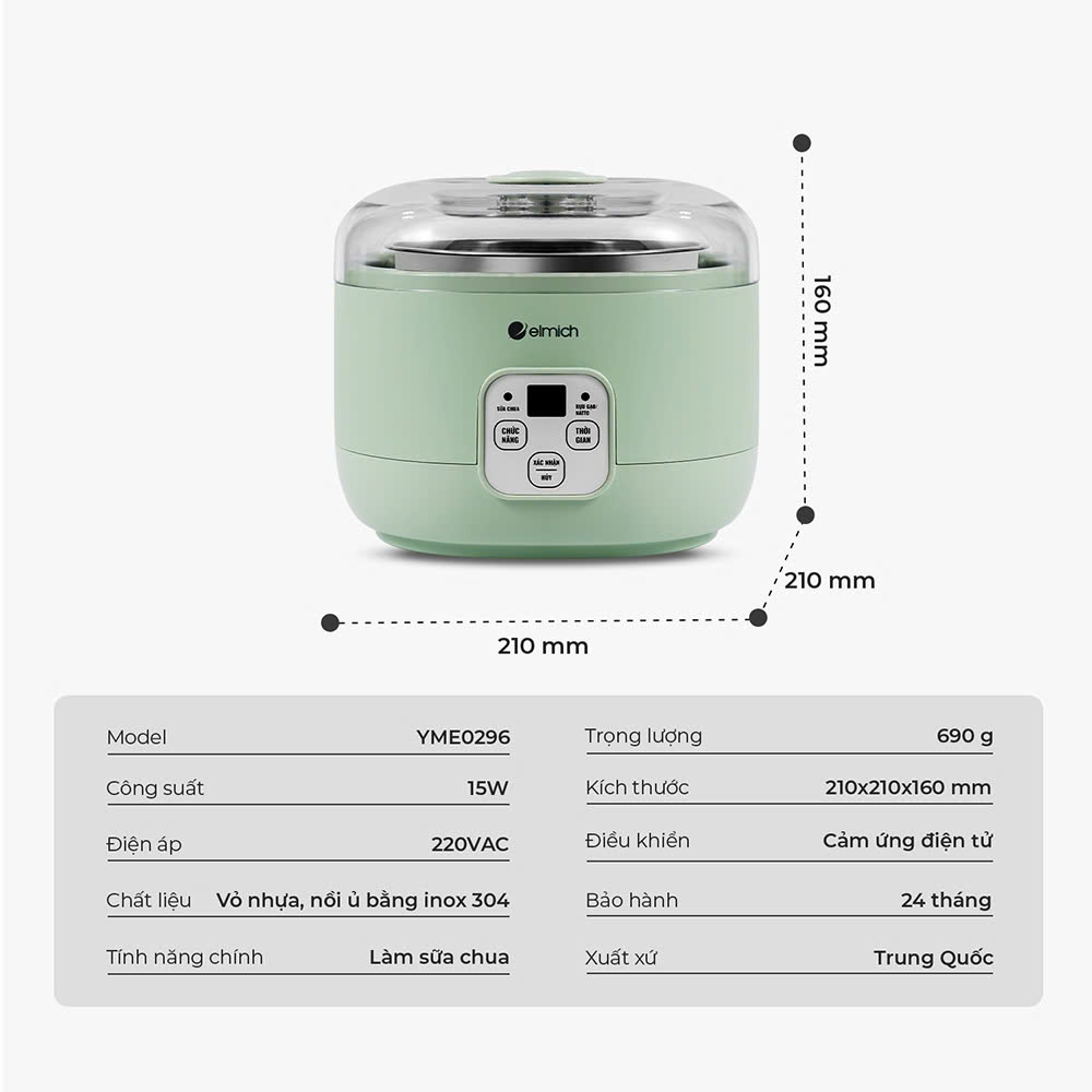 Máy làm sữa chua Elmich YME0296