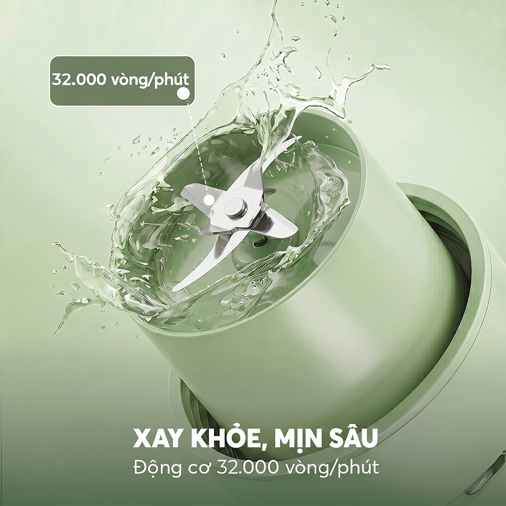 Máy xay sinh tố cầm tay chạy pin Elmich Daily BLE1560AG dung tích 1100ml