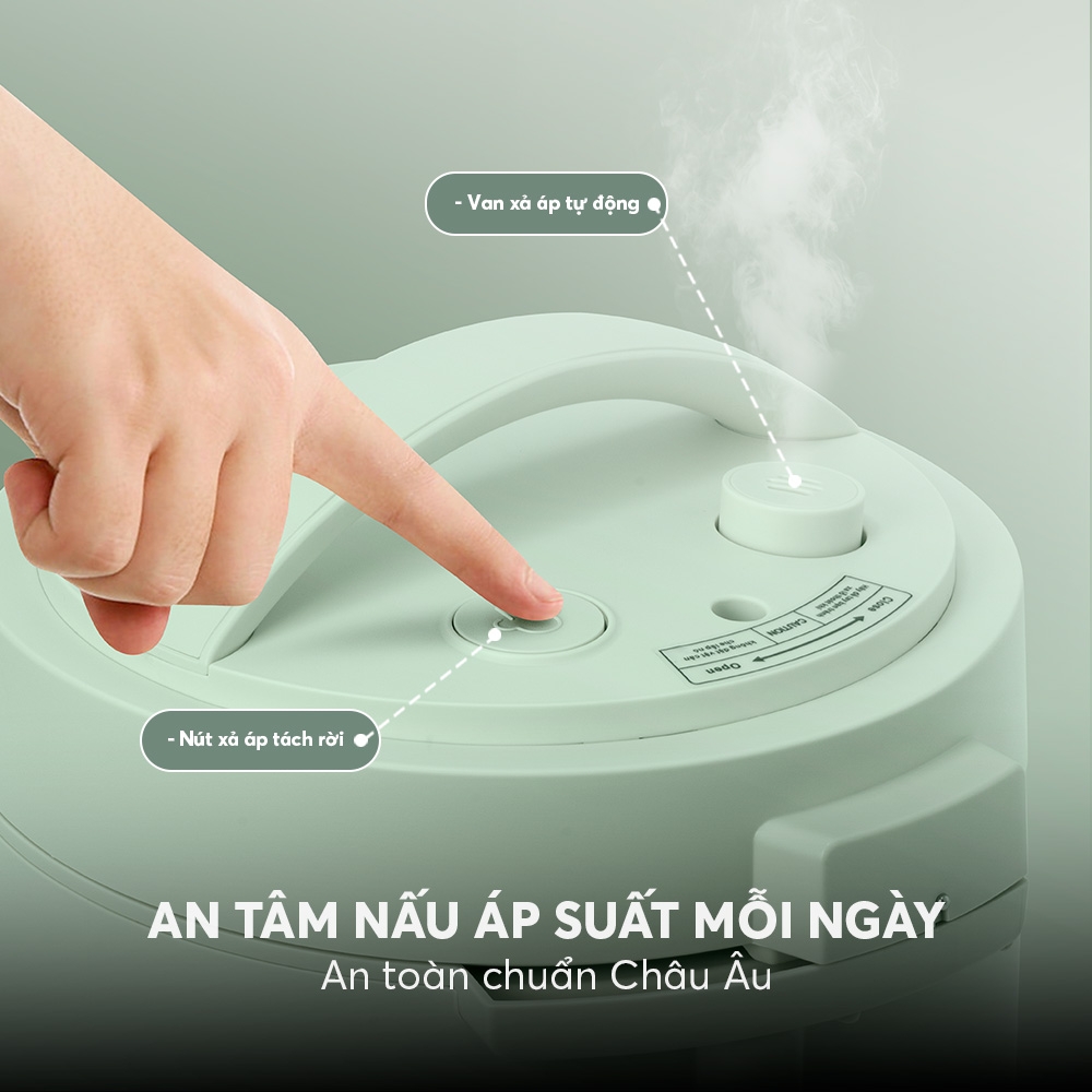 Nồi áp suất điện đa năng Elmich PCE9152PG dung tích 4L