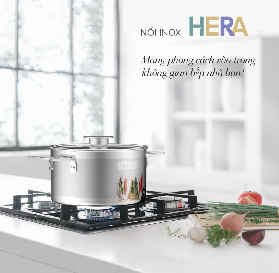 Nồi Inox liền khối Elmich Hera Size 18,22cm