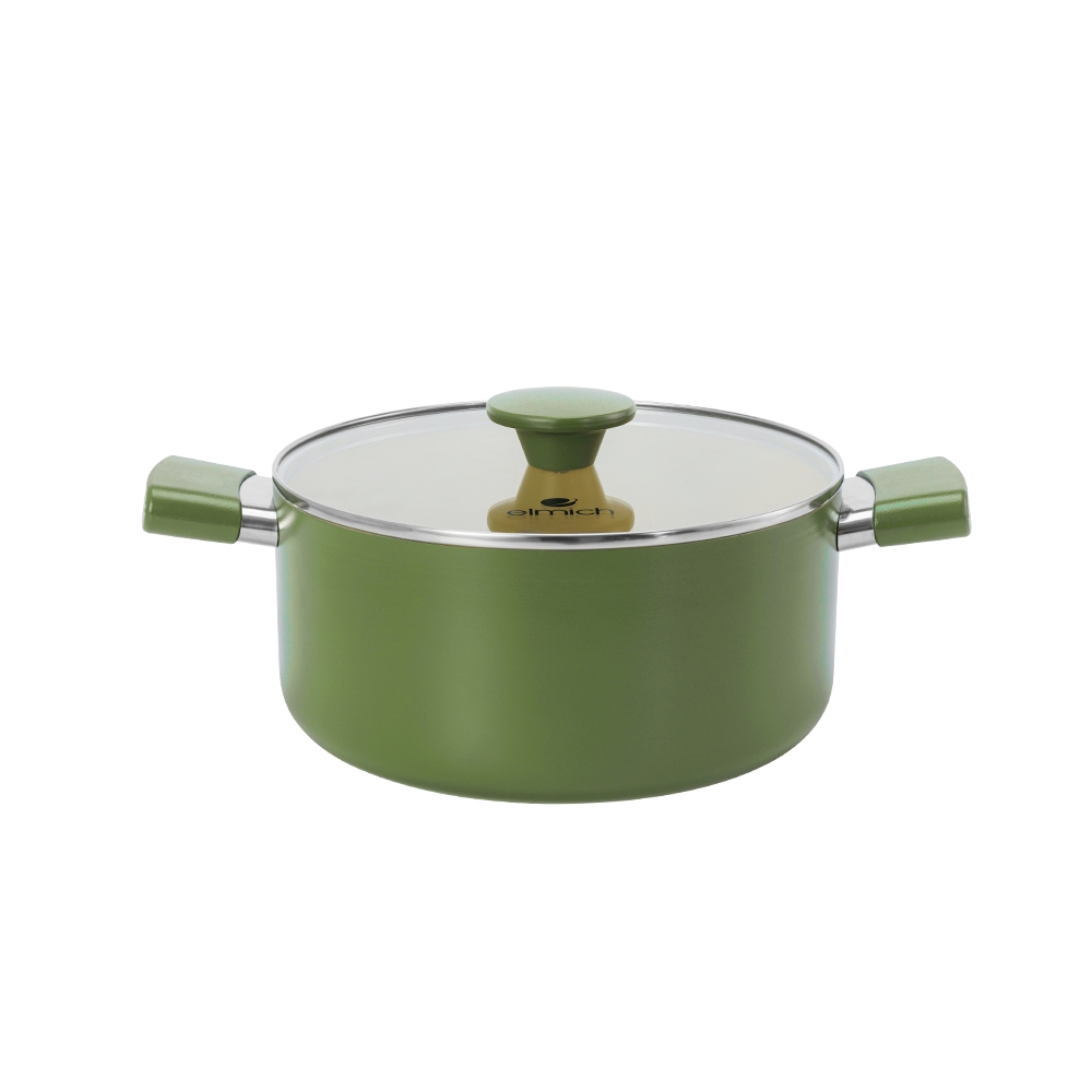 Bộ nồi chống dính Ceramic Elmich Olive Classic EL5229OV03 Size 18, 20,24cm
