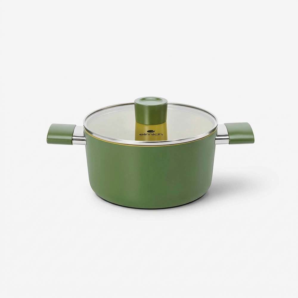 Nồi phủ sứ chống dính Elmich Olive Classic EL- 5532OV Size 18, 20 cm