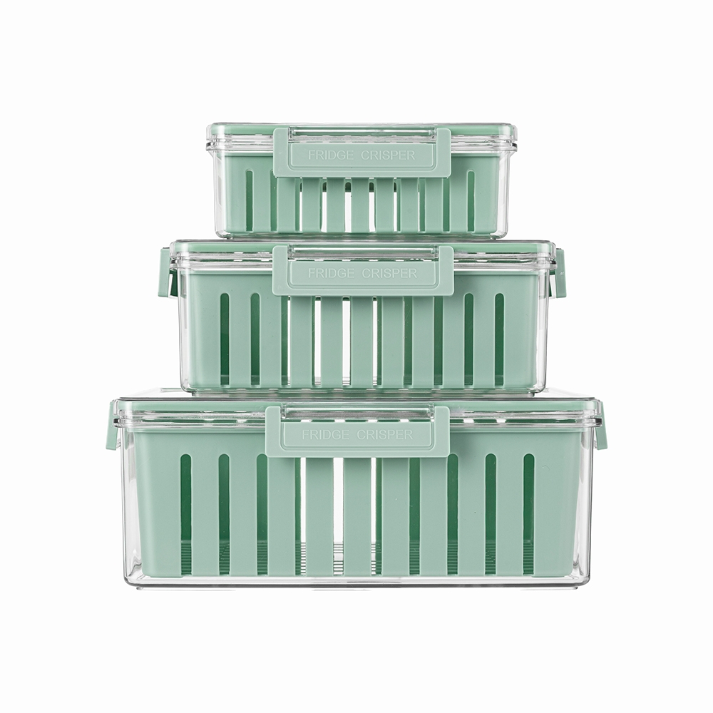 Bộ 3 hộp bảo quản thực phẩm kèm khay tách nước Elmich EL3124 dung tích 800ml-2200ml- 4300ml