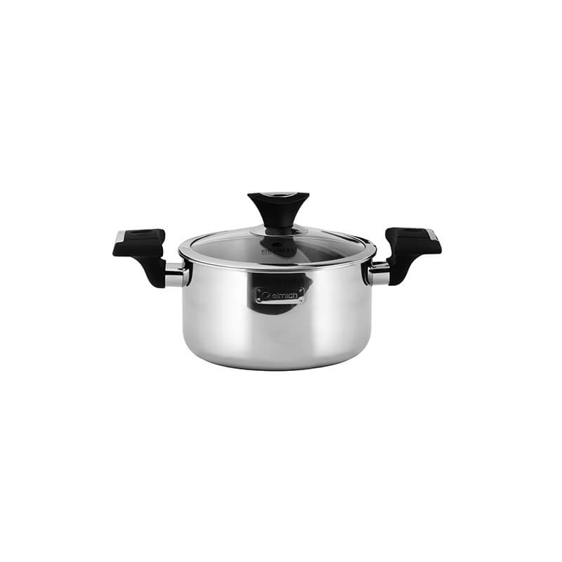 Bộ nồi chảo inox cao cấp 3 lớp đáy liền Elmich EDA-0866