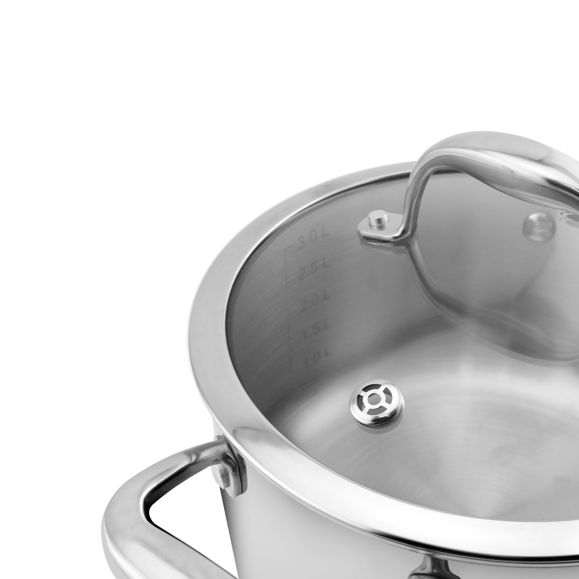 Nồi inox cao cấp 3 lớp đáy liền Trimax EL-3731 size 16cm