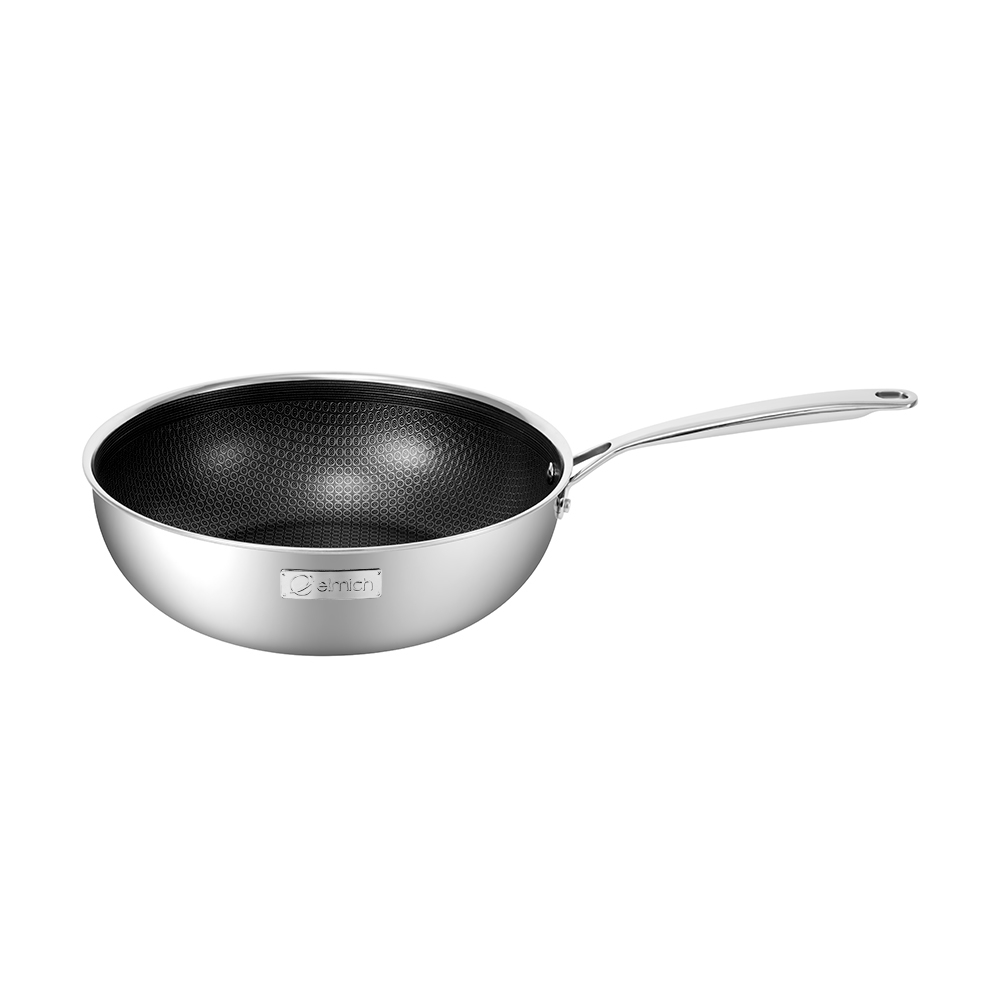 Chảo inox sâu lòng liền khối Elmich Premium Hybrid