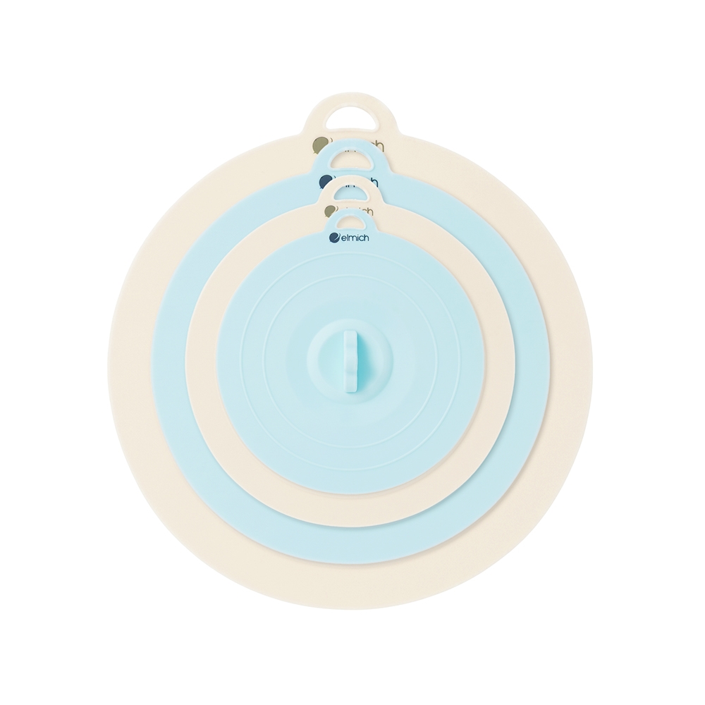 Bộ 4 nắp đậy bát đĩa platinum silicone Elmich Daily