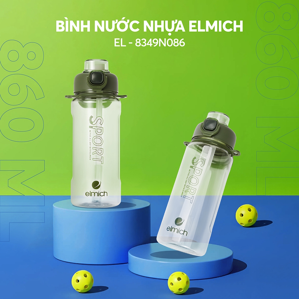Bình nước nhựa Elmich EL-8349N086 dung tích 860ml
