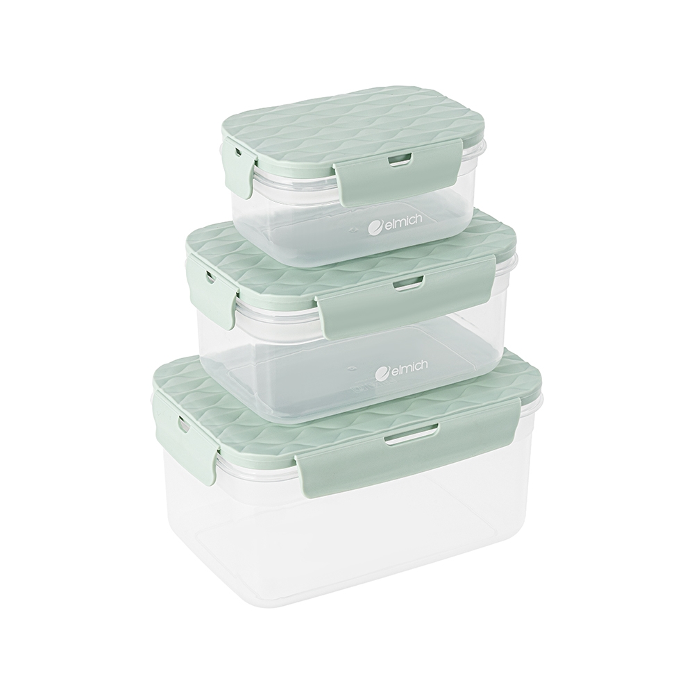 Bộ 3 hộp nhựa Elmich EL4008 dung tích 600ml-1200ml- 2200ml
