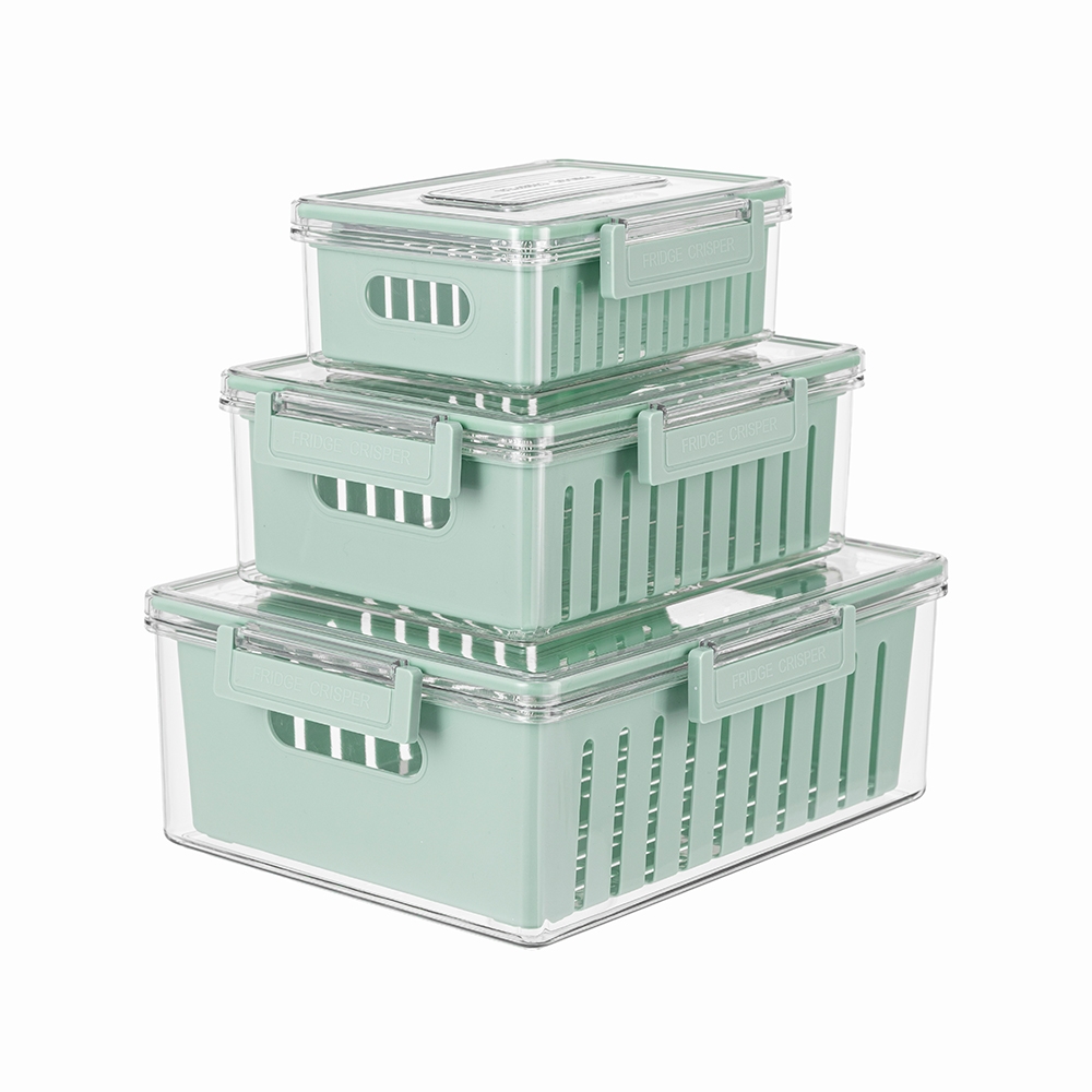 Bộ 3 hộp bảo quản thực phẩm kèm khay tách nước Elmich EL3124 dung tích 800ml-2200ml- 4300ml
