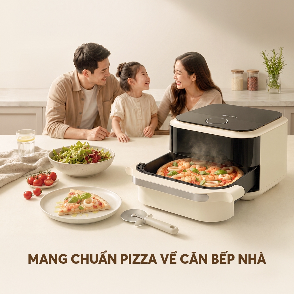 Nồi chiên không dầu pizza Elmich Plus dung tích 5.5L